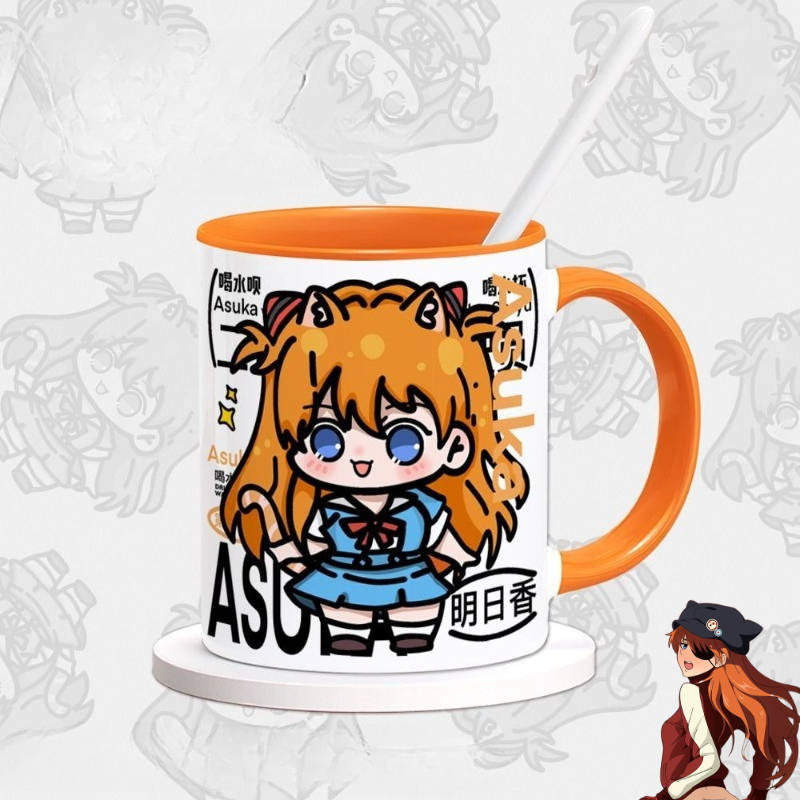 Anime Merchandise Mugs - EVA Asuka Langley Soryu Anime-Merchandise Cartoon