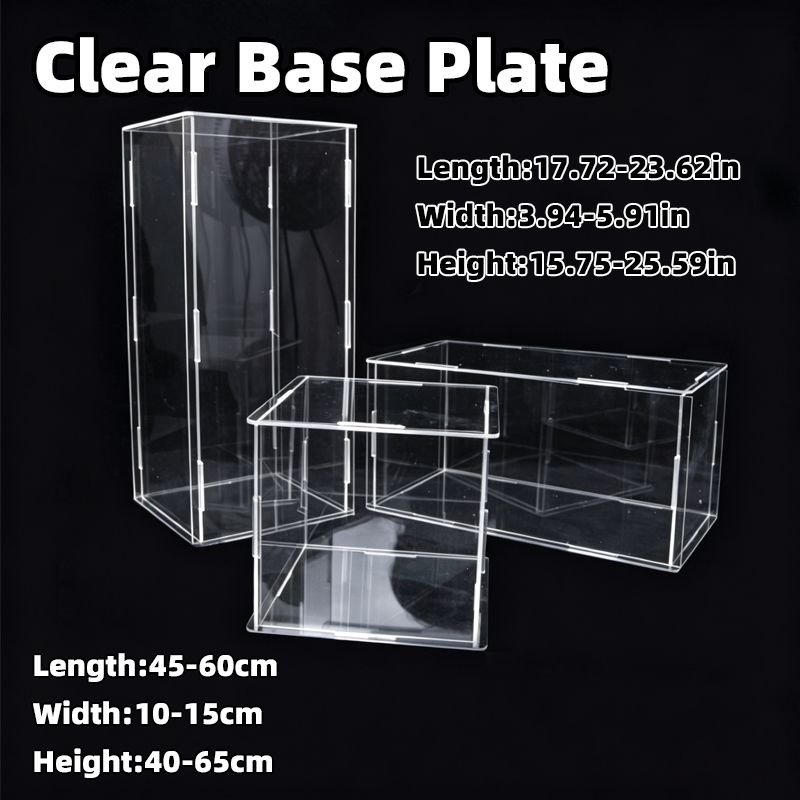 Figure Display Box - Selbstmontierbare Volltransparente Acryl-Vitrine Staubschutzbox Aufbewahrung für