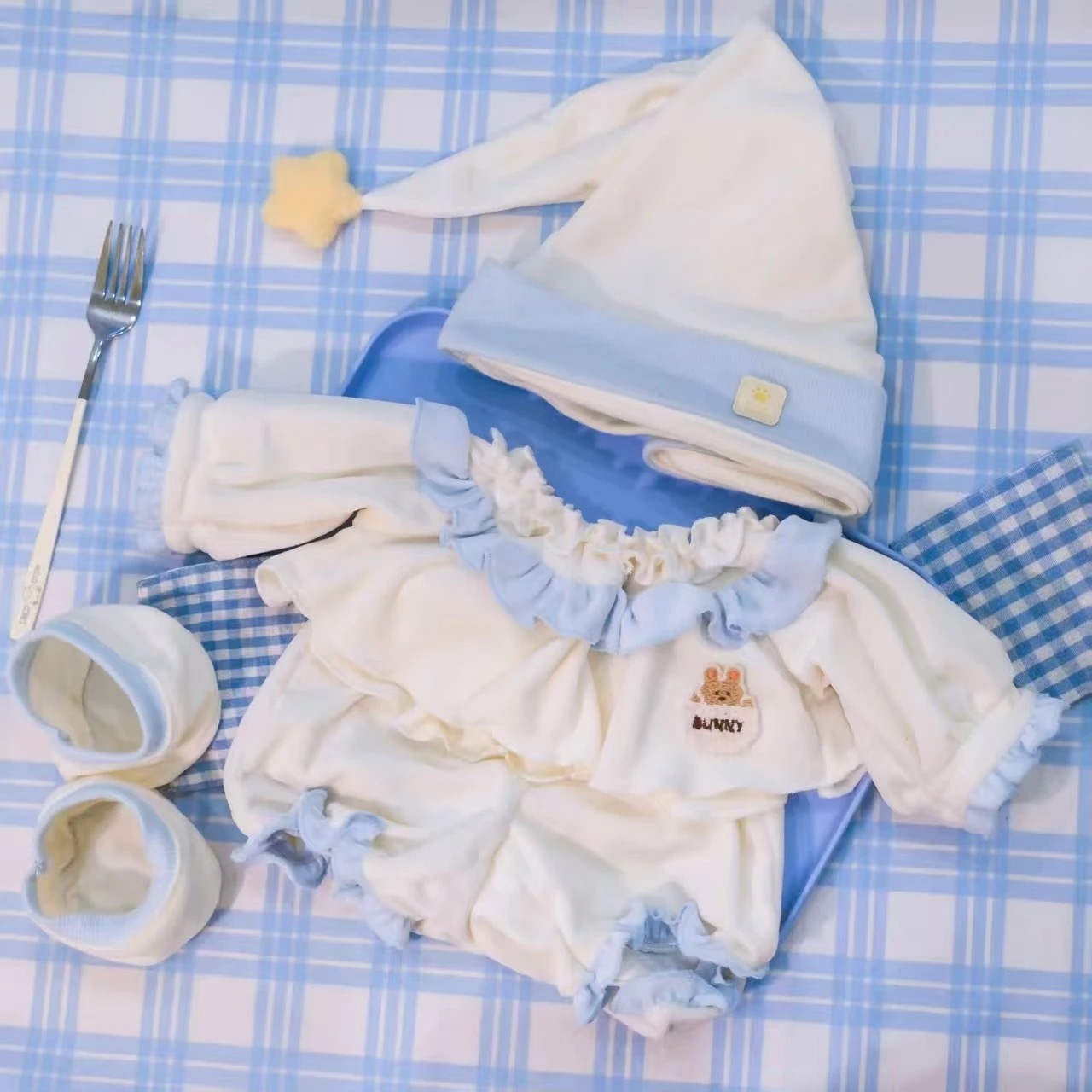 Plush Doll Anime - 40 cm große Shulei-Puppenkleidung, Plüsch-Puppenpyjama aus